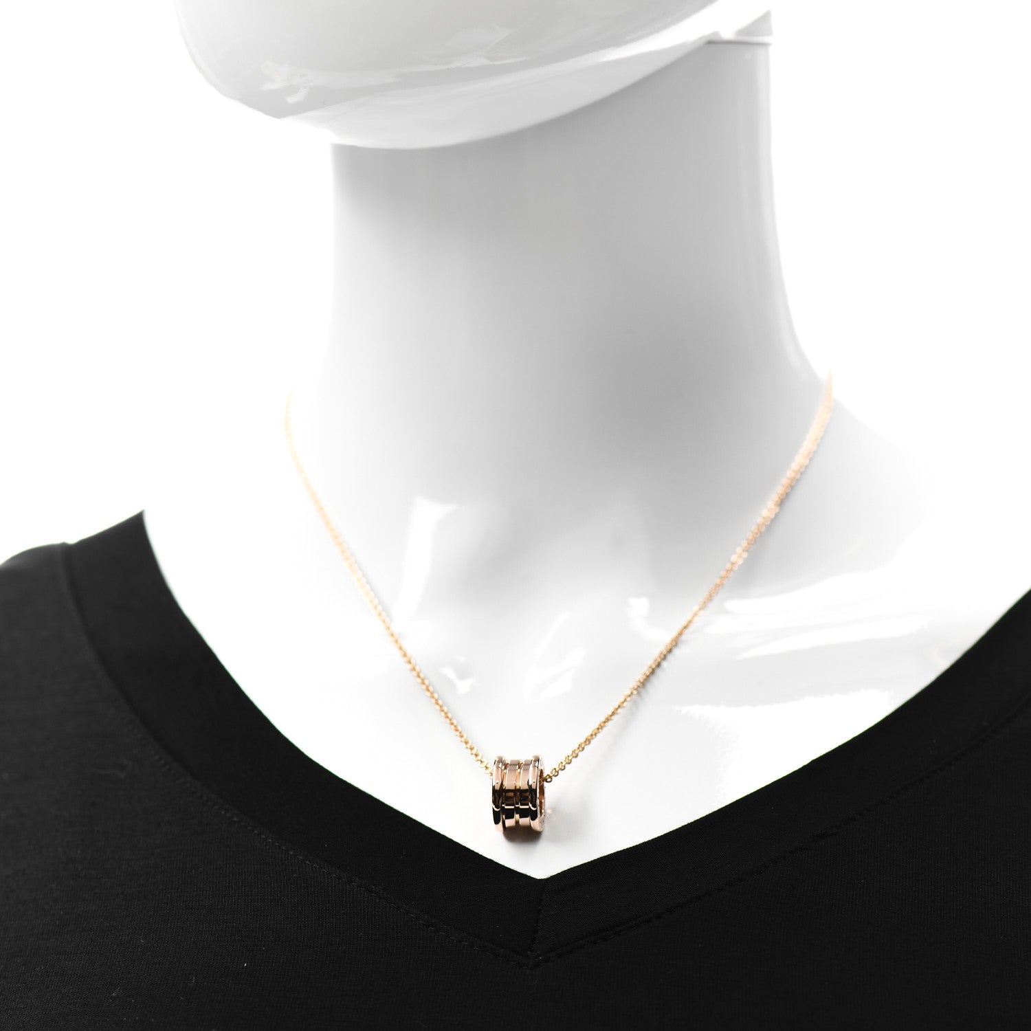 Bulgari 18K Rose Gold B.Zero1 Pendant Necklace 2 of 7