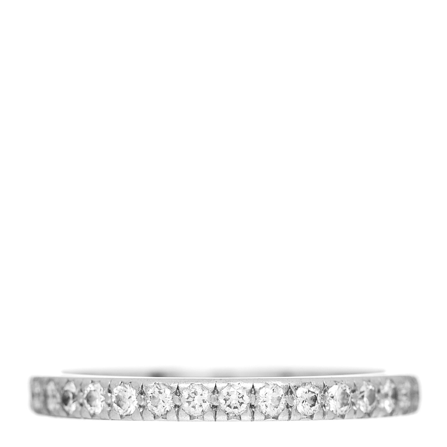 Tiffany Platinum Diamond .17ctw Soleste Half Circle Band Ring 50 5.5 1 of 4