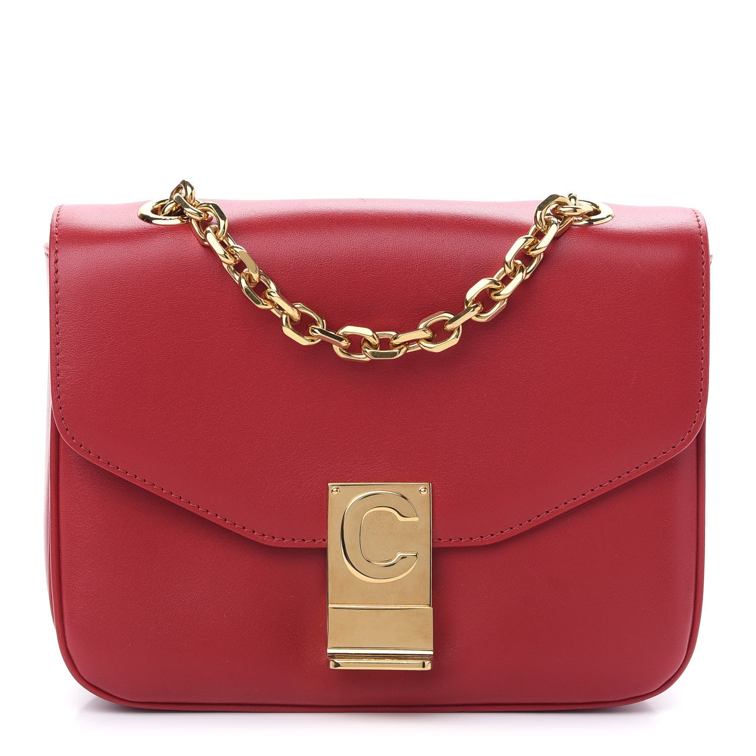 Celine Shiny Calfskin Small C Bag Red 1 of 9