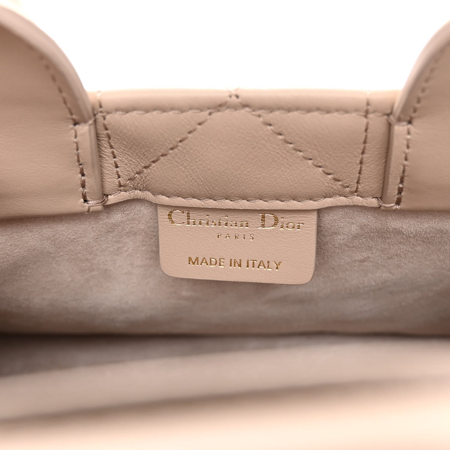 Christian Dior CHRISTIAN DIOR Calfskin Macrocannage Mini Book Tote Trench Beige 6 of 10