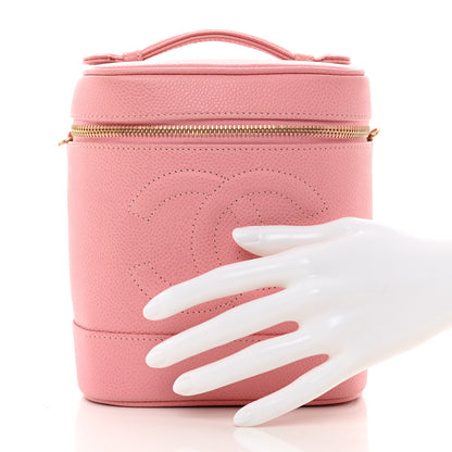 Chanel Caviar Vanity Cosmetic Case Pink 2 of 9