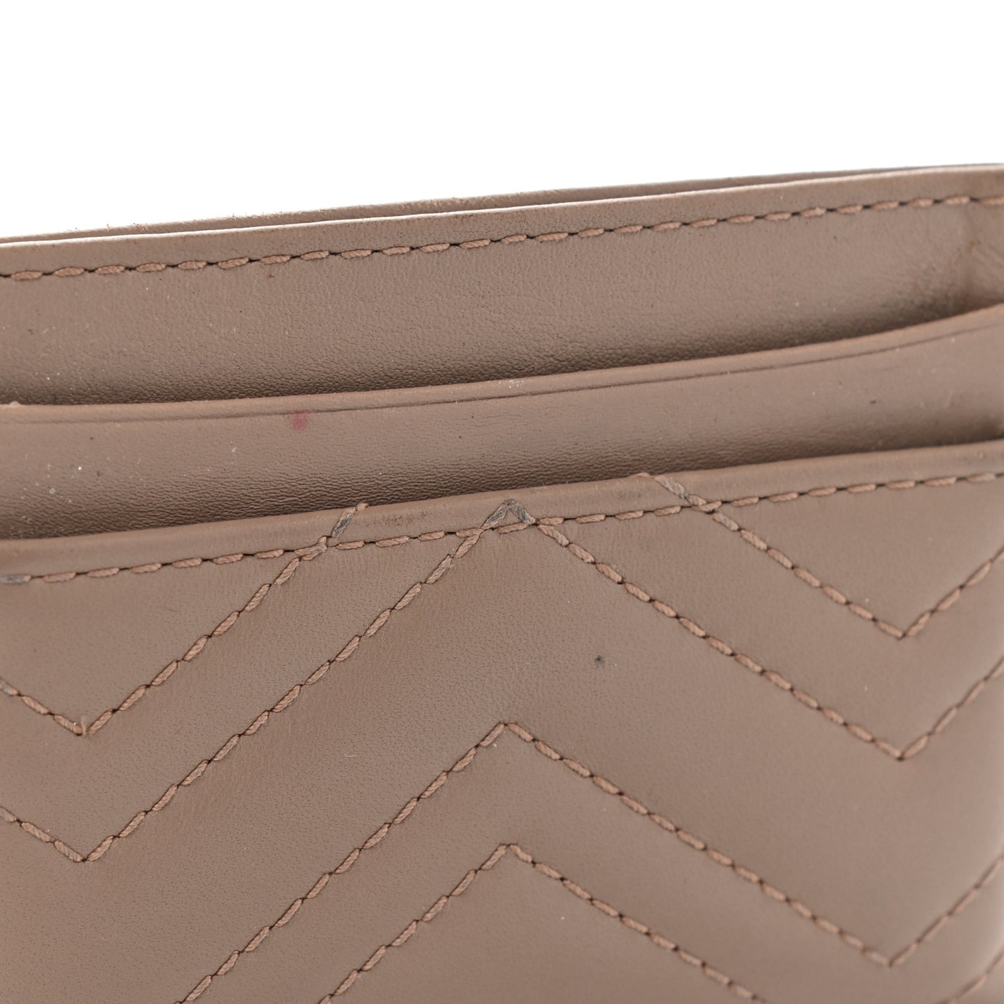 Calfskin Matelasse GG Marmont Card Holder Porcelain Rose