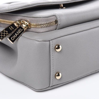 Chanel Caviar Quilted Medium Business Affinity Flap Grey 8 of 10