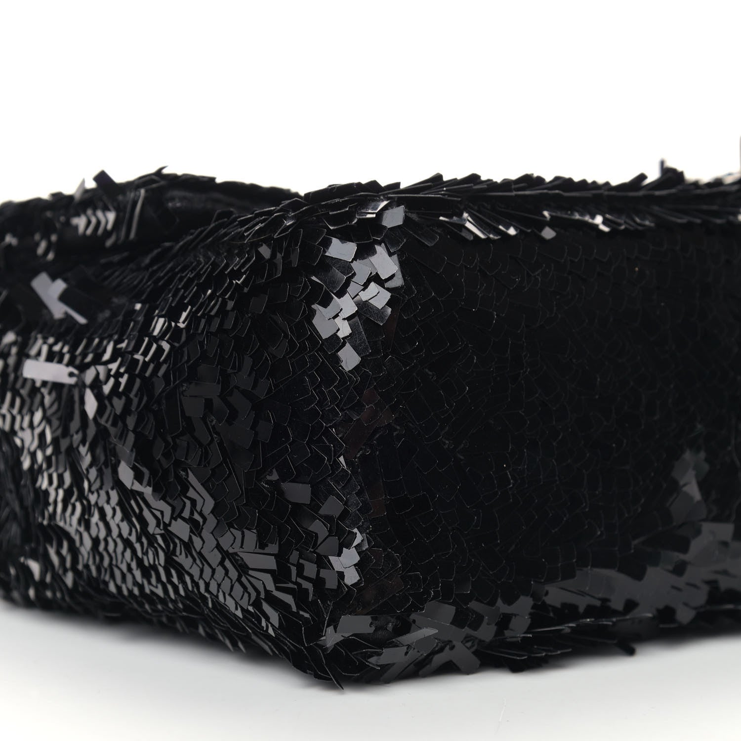 Chanel Sequin Embroidered Small Single Flap Black 8 of 9