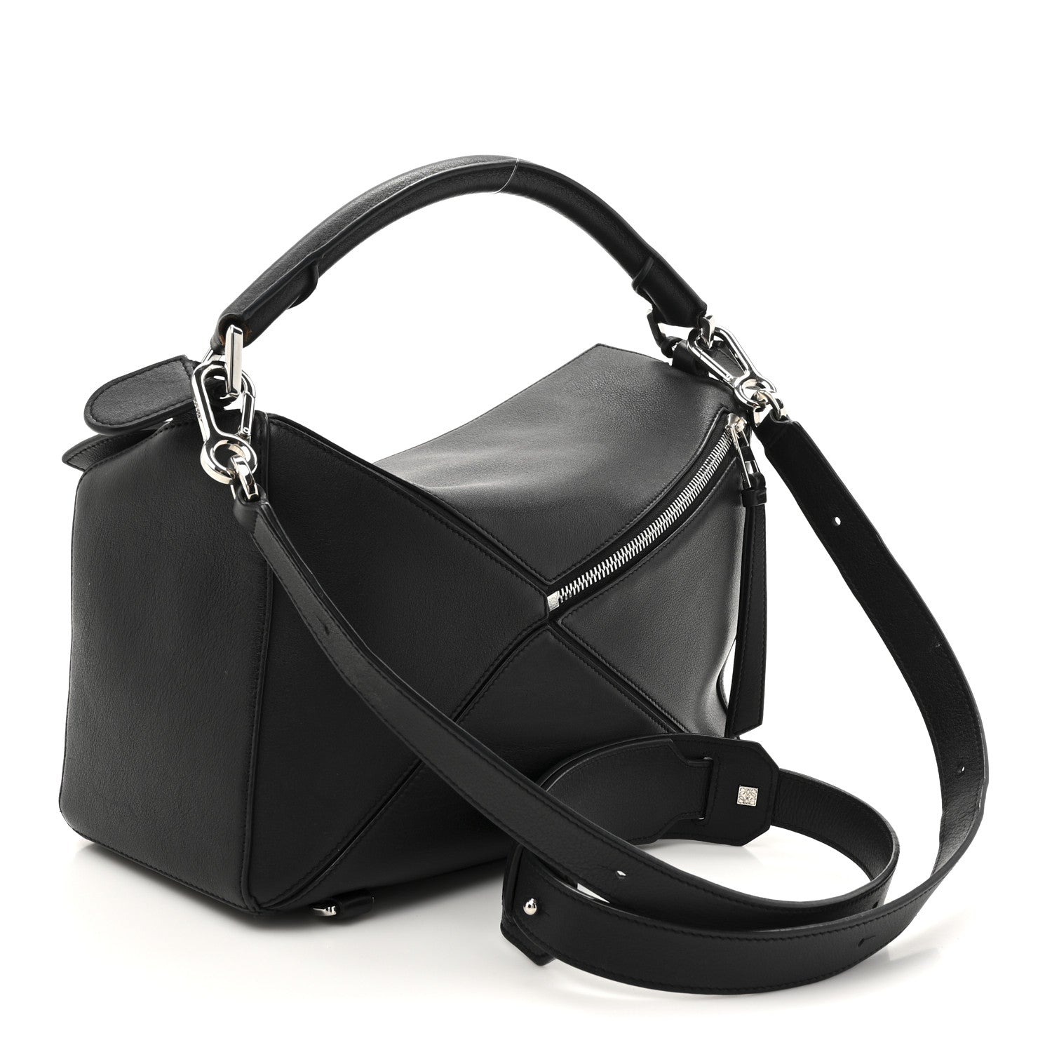 Loewe Calfskin Medium Puzzle Edge Bag Black 3 of 12