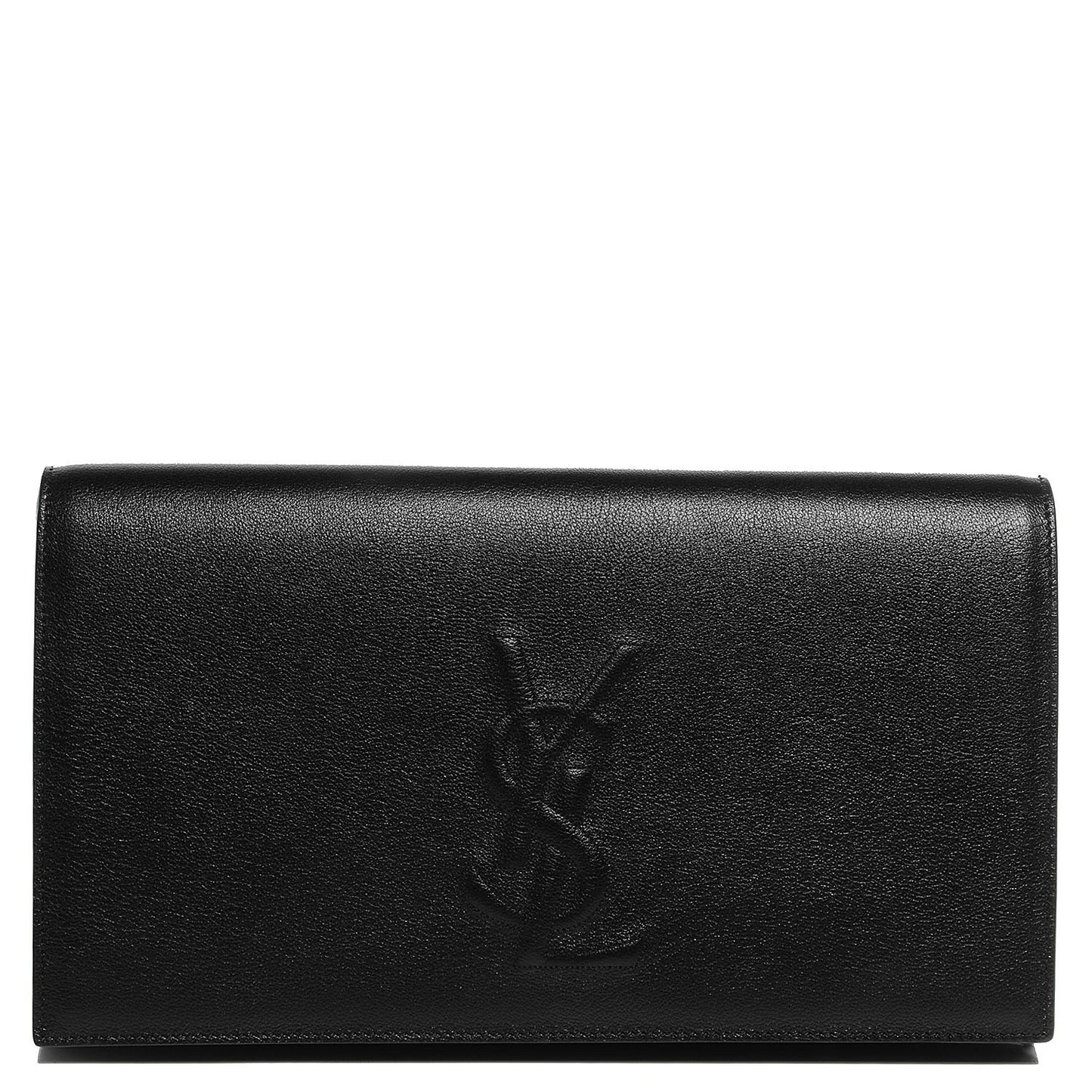 Calfskin Monogram Large Belle De Jour Clutch Black