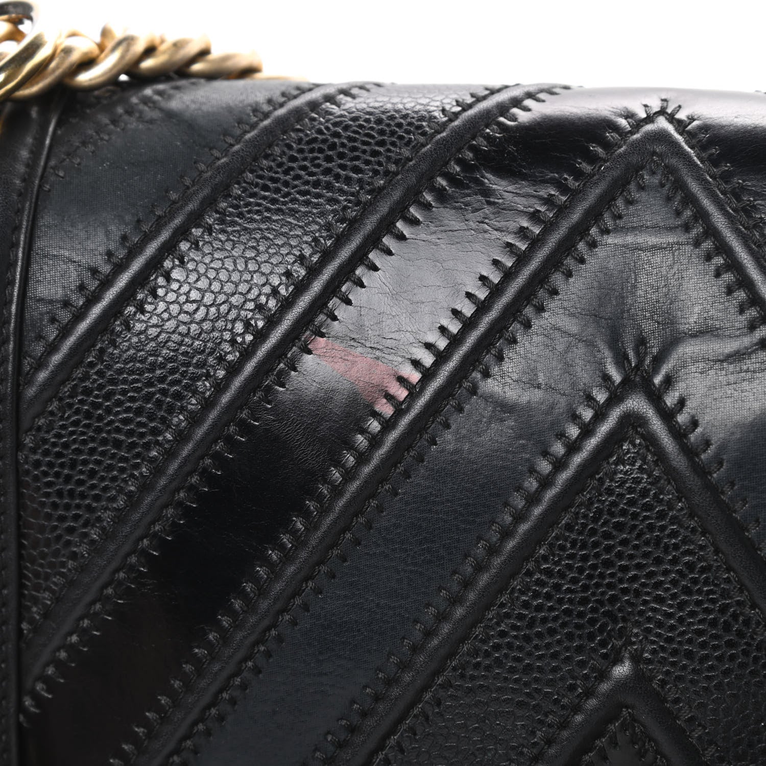 Chanel Caviar Suede Calfskin Chevron Medium Boy Flap Black 13 of 14