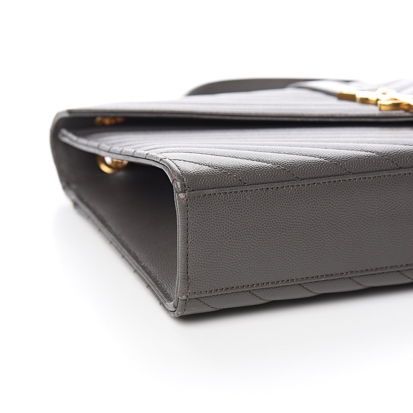 Grain De Poudre Matelasse Chevron Large Monogram Satchel Earth