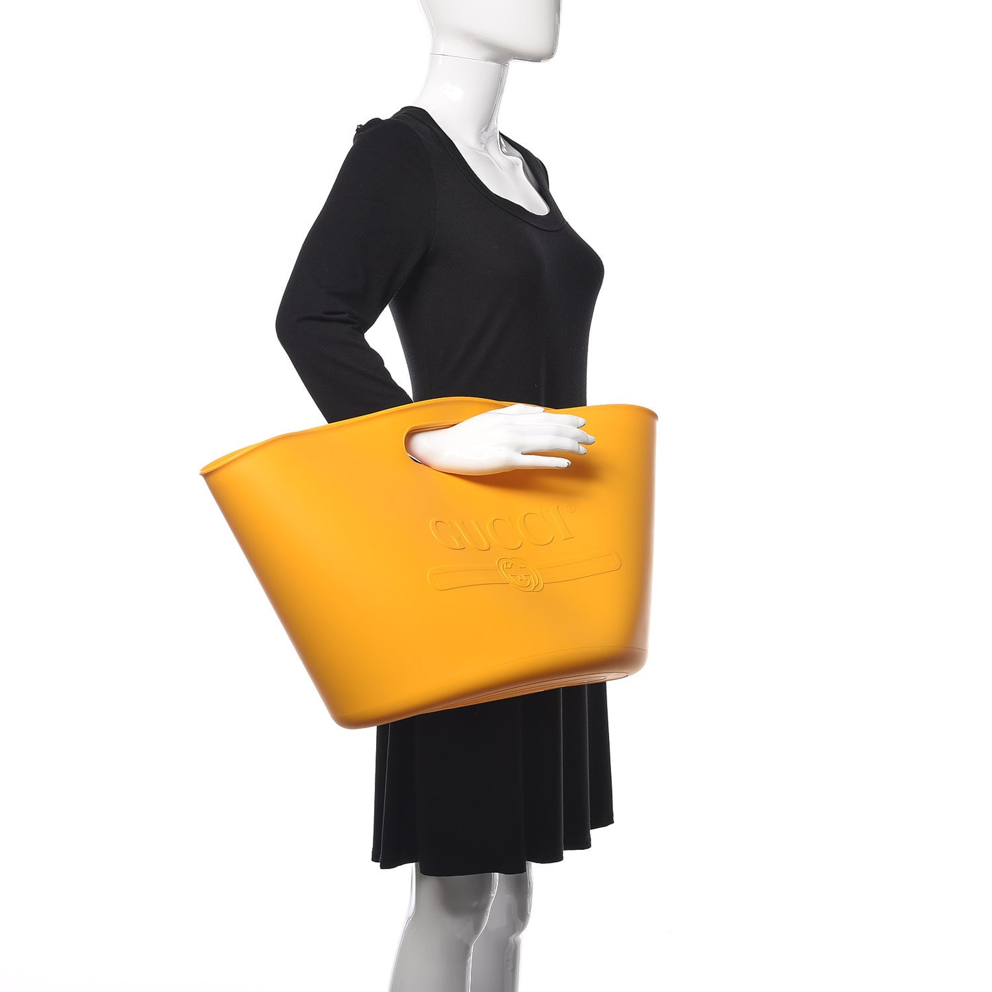 Rubber Oversized Logo Tote Marigold