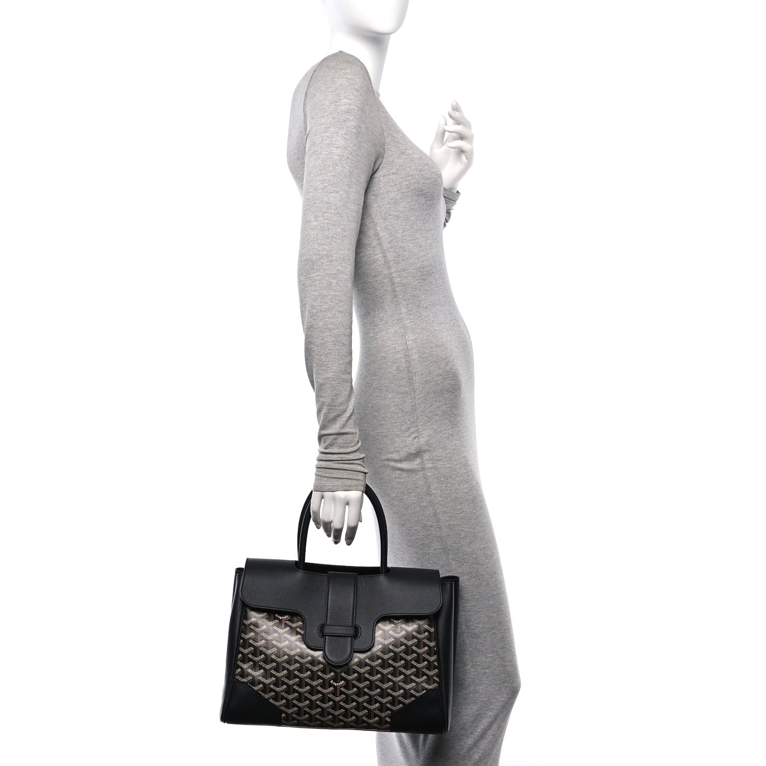 Goyard Goyardine Saigon Tote Black 2 of 12