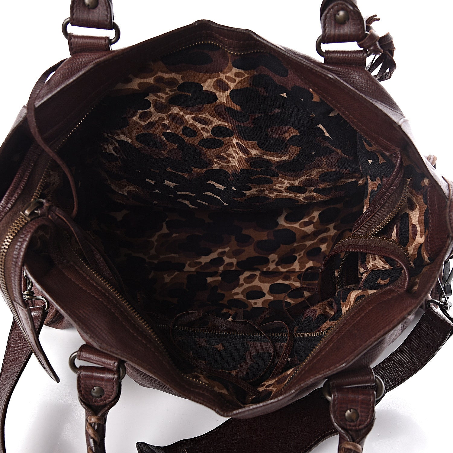 Balenciaga Agneau Classic Hardware Lizard Embossed City Castagna 6 of 10