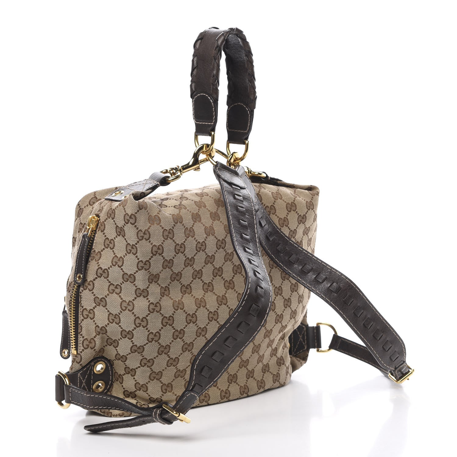 Gucci Monogram Medium Darwin Convertible Backpack Brown 2 of 9