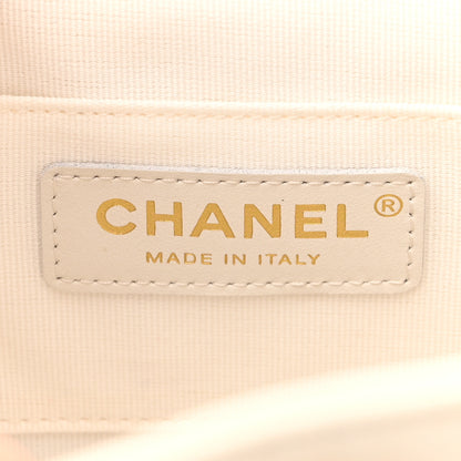 Chanel Glazed Aged Calfskin Quilted Small Duma Drawstring Backpack White 6 of 10