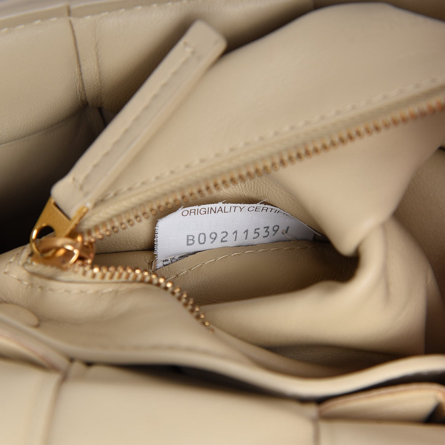 Nappa Maxi Intreccio Padded Cassette Crossbody Bag Porridge