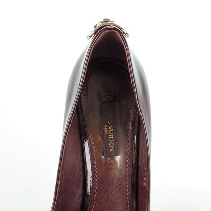 Louis Vuitton Patent Calfskin Oh Really Peep Toe Pumps 36 Amarante 8 of 8