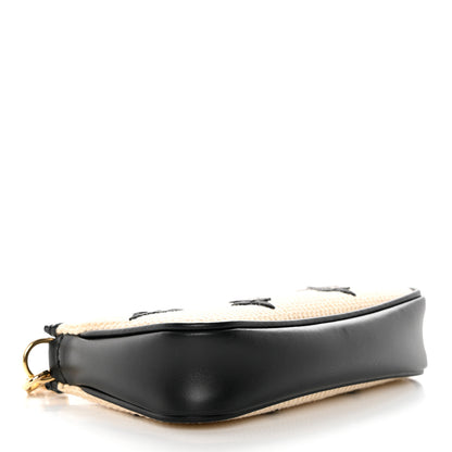 Louis Vuitton Cotton Monogram Giant Mini Pochette Accessories Beige Black 4 of 7