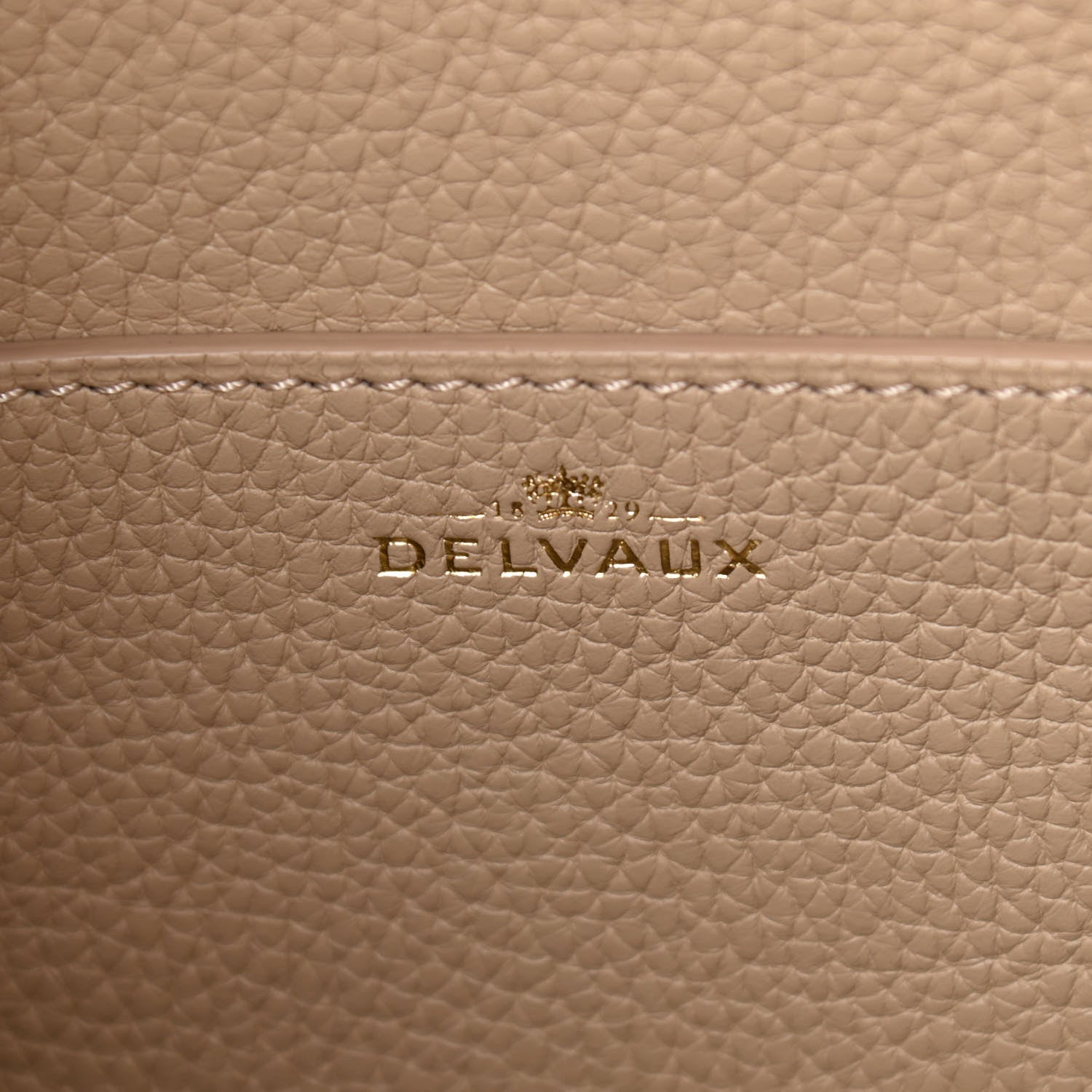 Delvaux Taurillon Pin Daily Surpique Bucket Sand 6 of 11