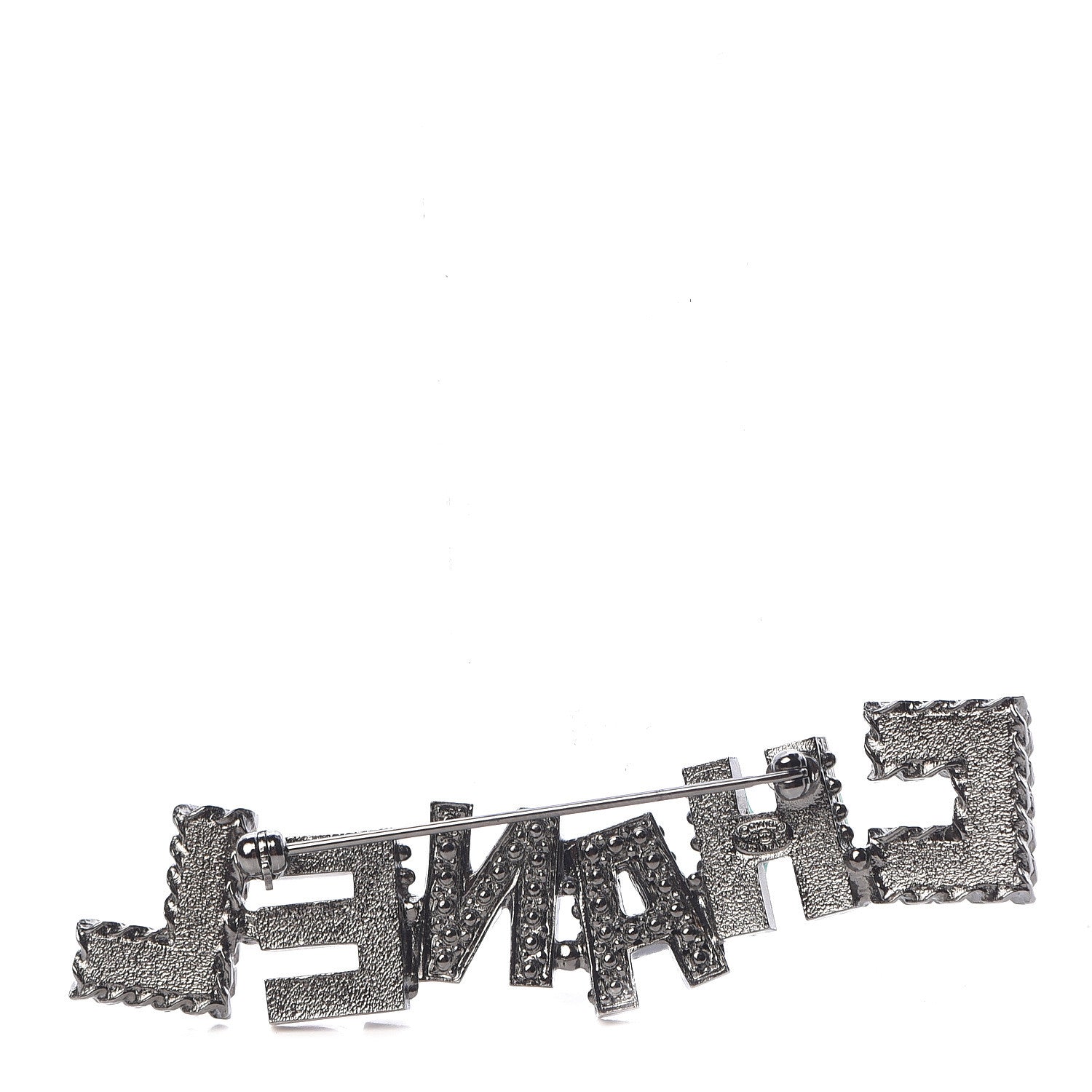 Chanel Pearl Enamel Logo Brooch Multicolor 3 of 5