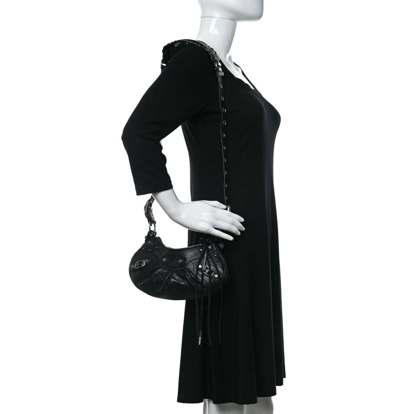 Agneau Arena Le Cagole Shoulder Bag XS Black
