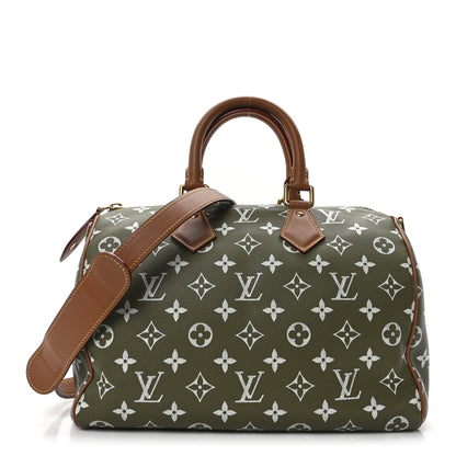 Louis Vuitton Calfskin Monogram Speedy P9 Bandouliere 30 Green Sancha 1 of 12