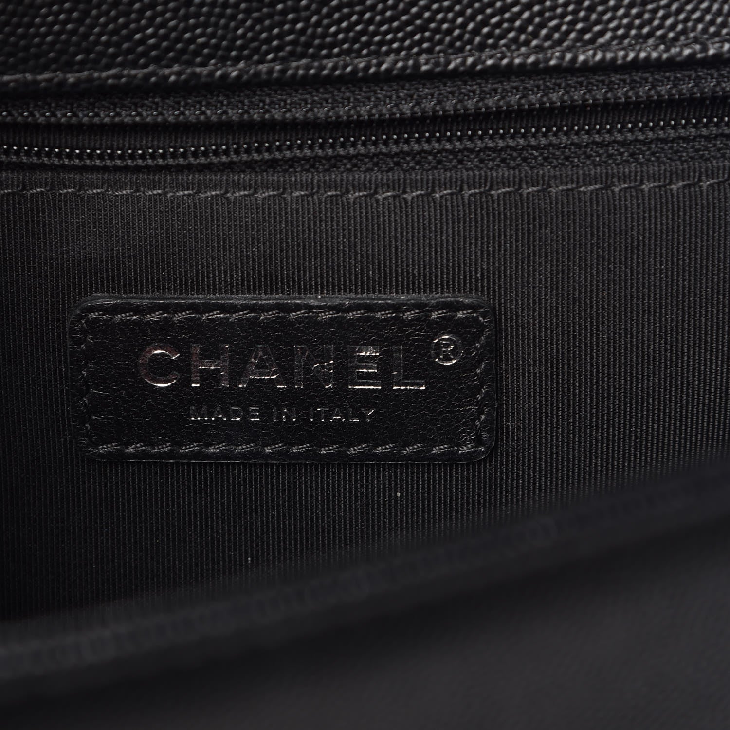 Chanel Caviar Chevron Quilted New Medium Boy Flap Black 6 of 9