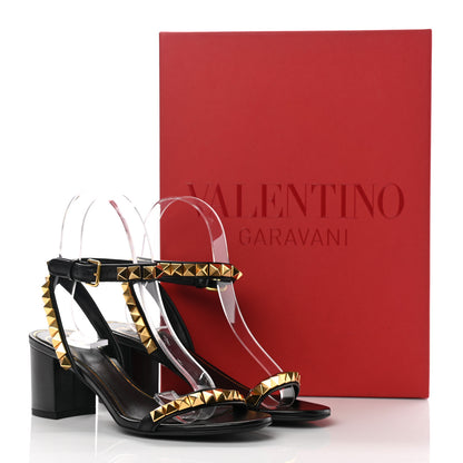 Valentino Garavani Calfskin Rockstud No Limit 60mm Sandals 35.5 Black 8 of 8