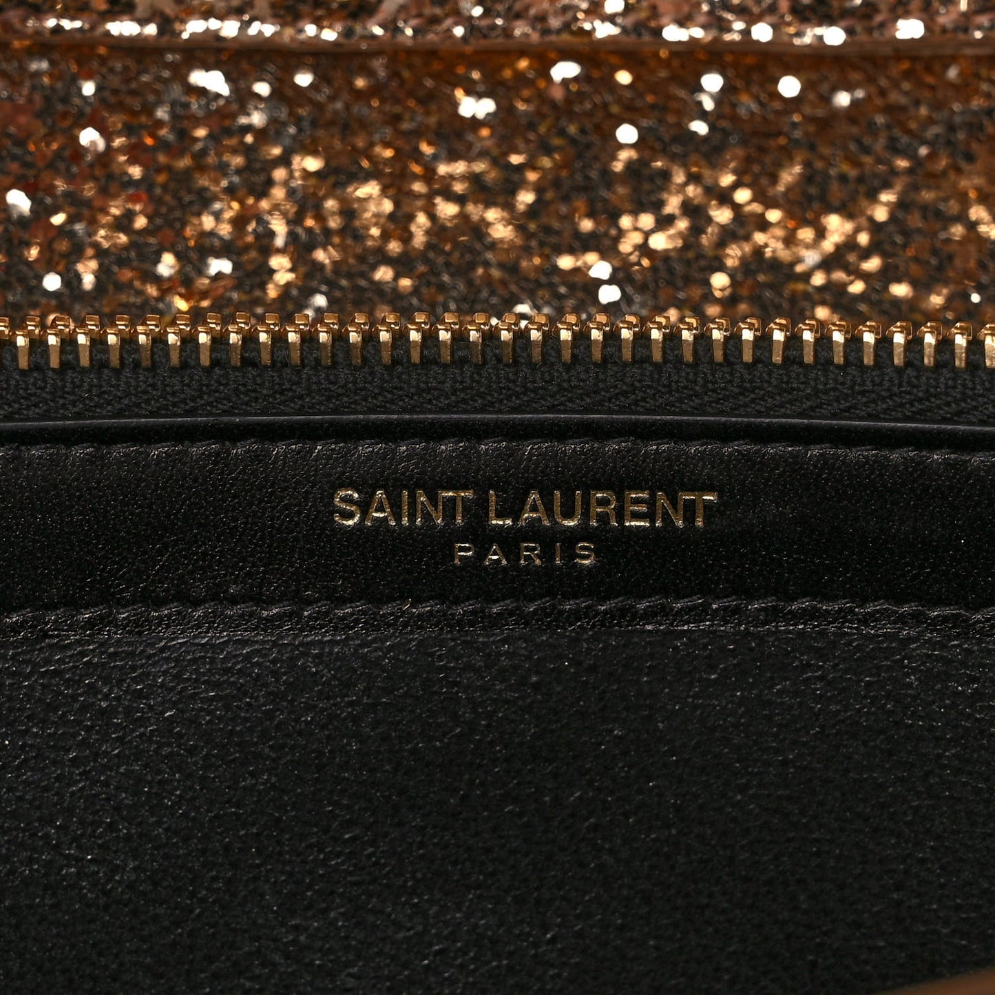 Glitter Galactica Monogram Chain Wallet Platino
