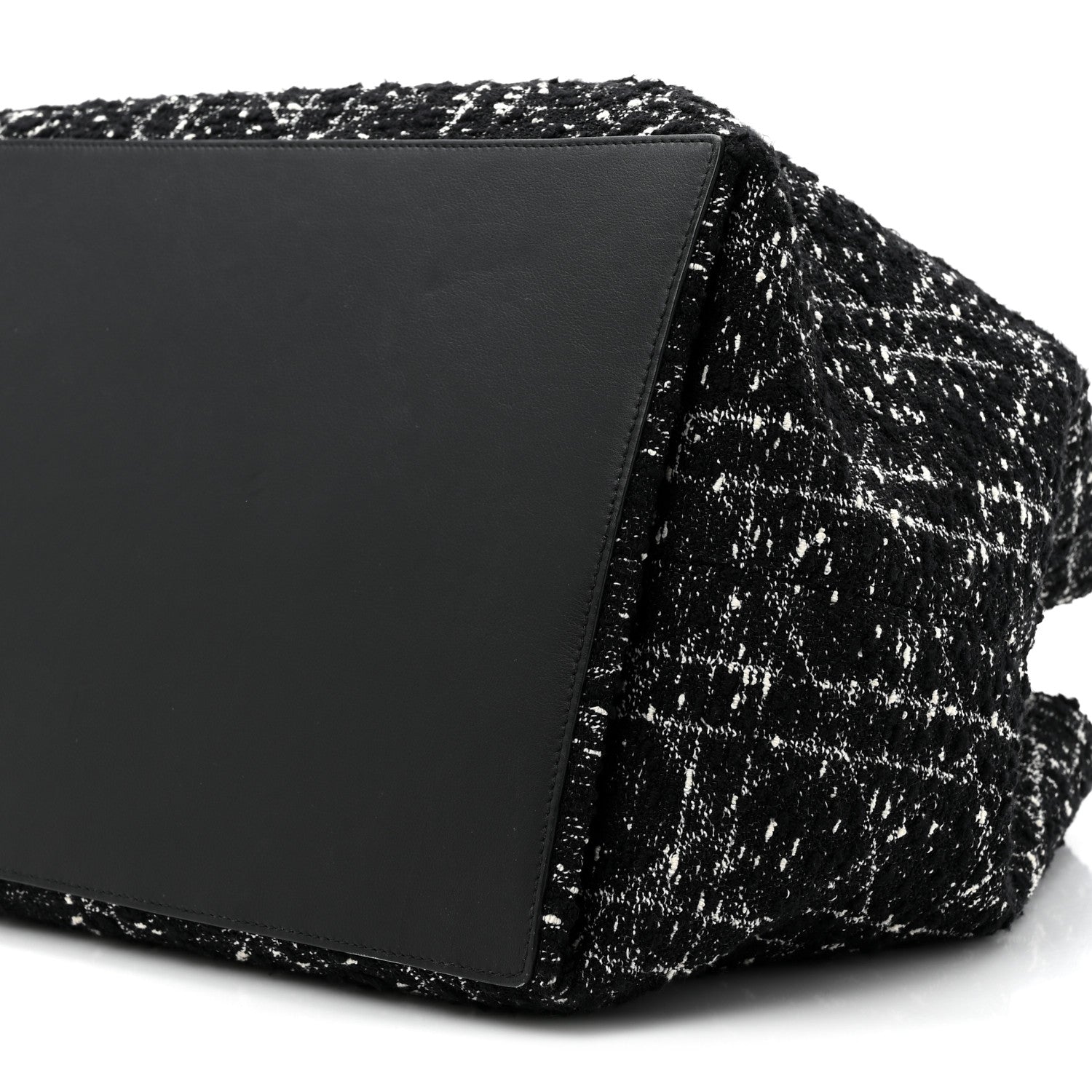 Christian Dior Tweed Cannage Large Toujours Black White 10 of 15