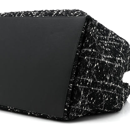 Christian Dior Tweed Cannage Large Toujours Black White 10 of 15