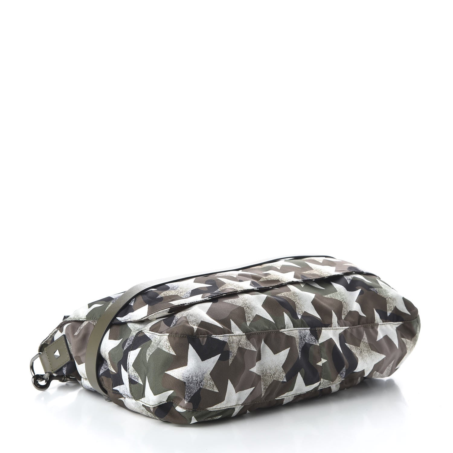 Valentino Garavani Nylon Printed Camustars Rockstud Messenger Bag Army Green White 4 of 9