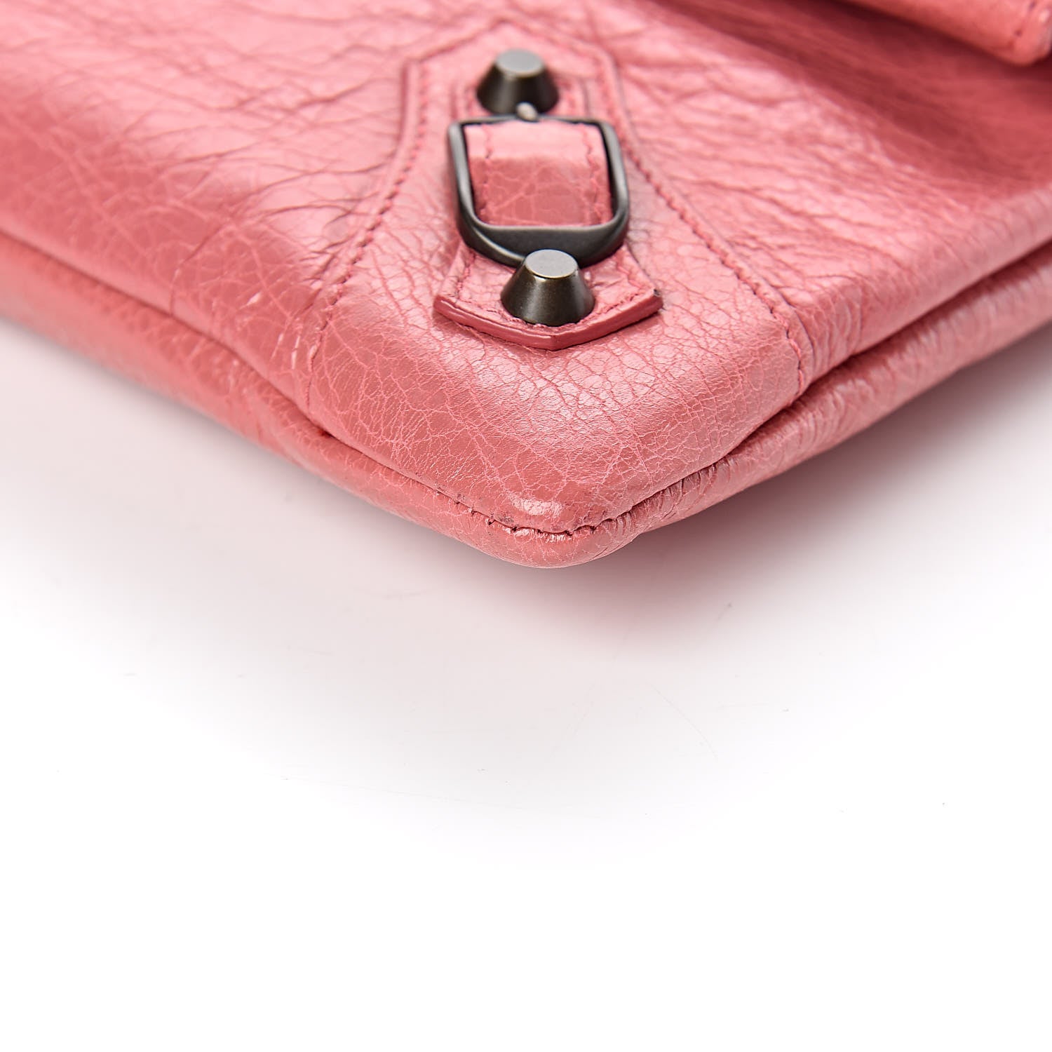 Balenciaga Agneau Classic Hardware Envelope Clutch Rose Bonbon 6 of 9