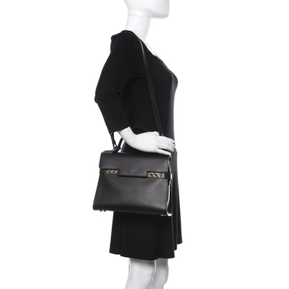 Delvaux Calfskin MM Tempete Satchel Black 2 of 13