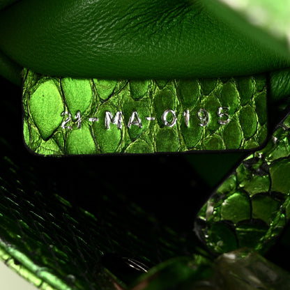 Christian Dior Metallic Snakeskin Mini Lady Dior Green 7 of 20