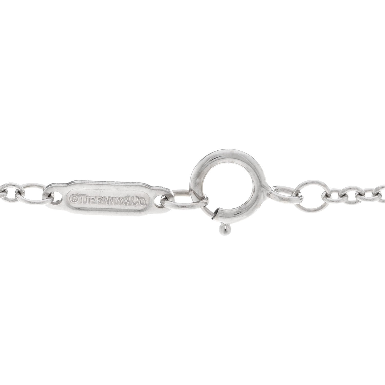 Tiffany 18K White Gold Diamond Mini Crown Key Pendant Necklace 4 of 5