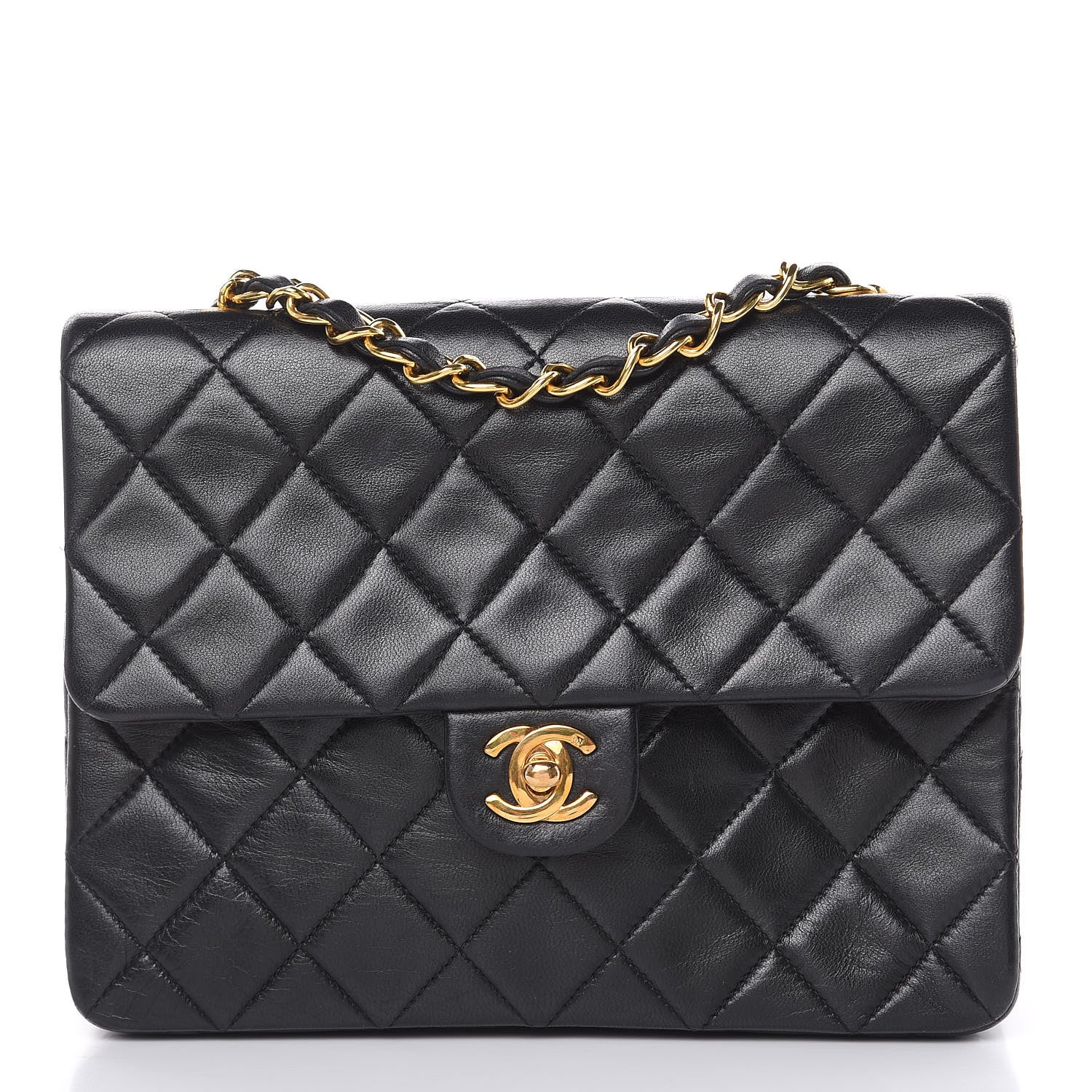Chanel Lambskin Quilted Mini Square Flap Black 1 of 13