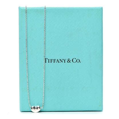 Tiffany Sterling Silver 9mm Elsa Peretti Bean Pendant Necklace 5 of 5