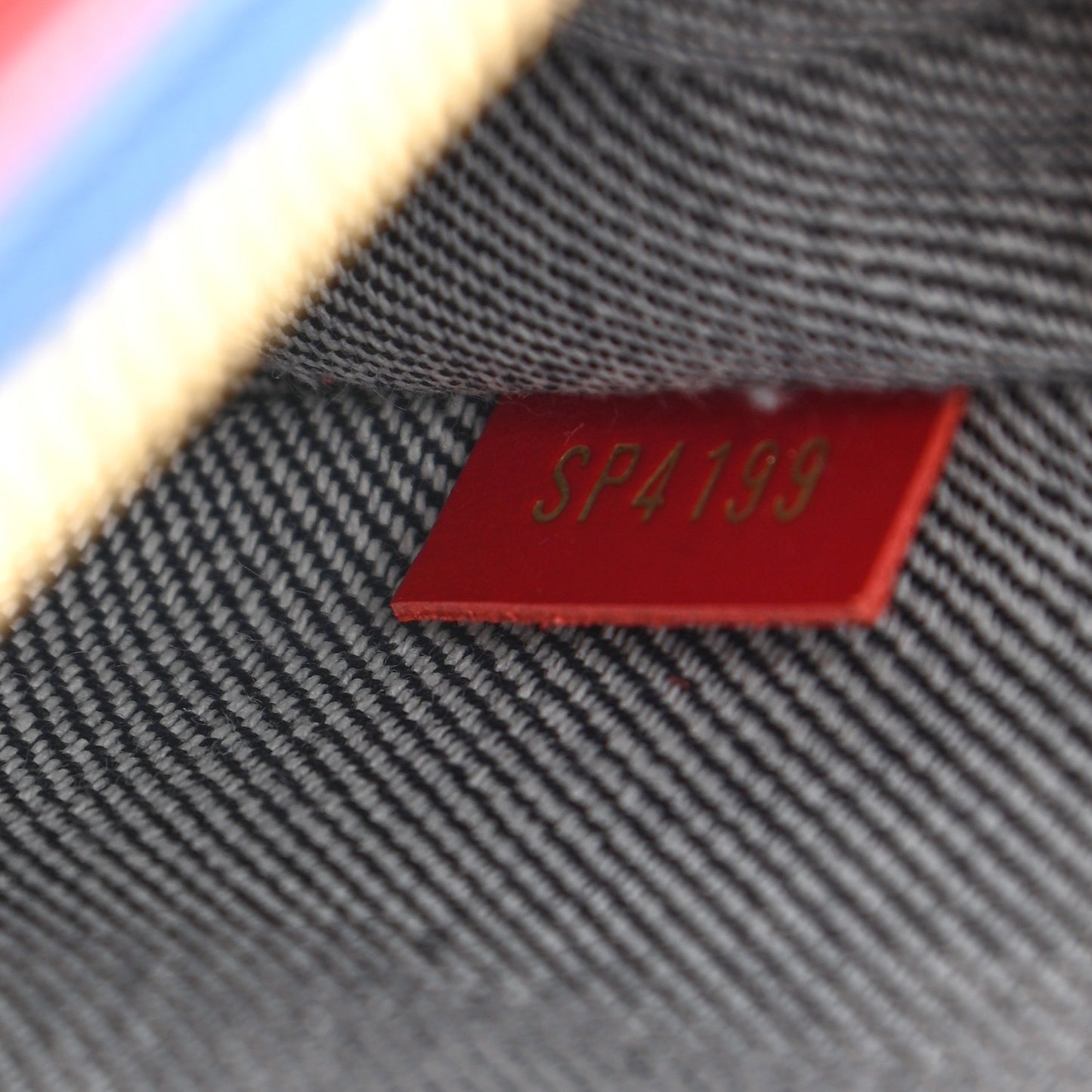 Denim Damier Monogram Patchwork Multi Pochette Accessories Blue Rouge