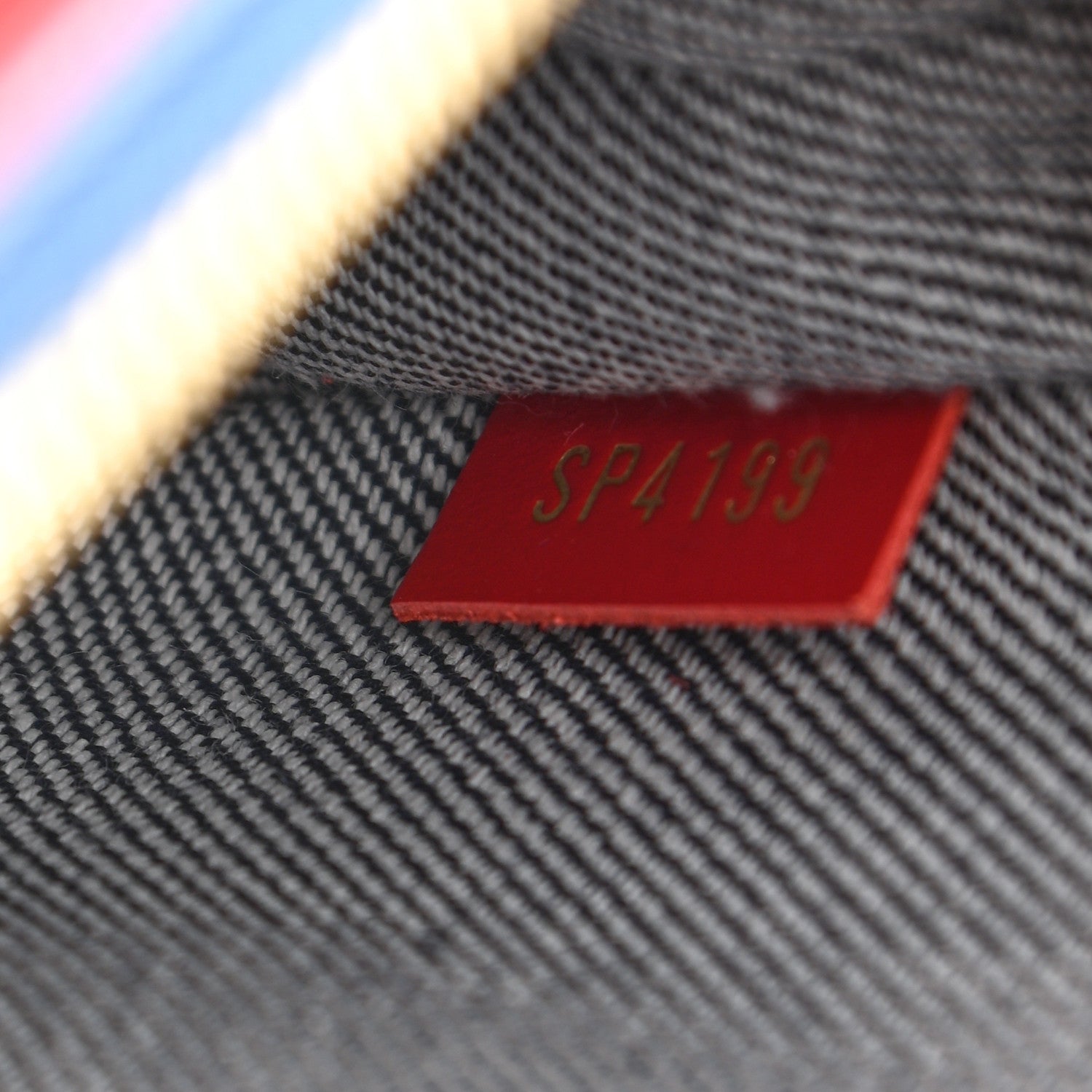 Louis Vuitton Denim Damier Monogram Patchwork Multi Pochette Accessories Blue Rouge 8 of 12