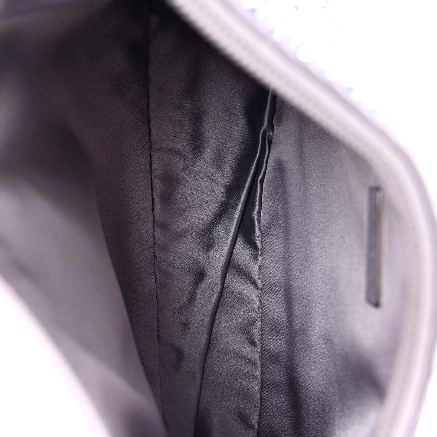 Satin Crystal Mini Re-Edition 2000 Bag Glicine