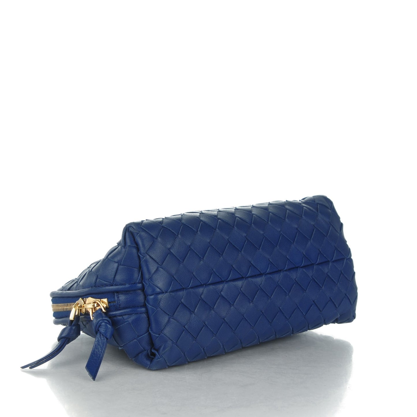 Nappa Intrecciato Cosmetic Case Cobalt