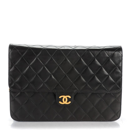 Chanel Lambskin Quilted Medium Single Flap Black 1 of 9