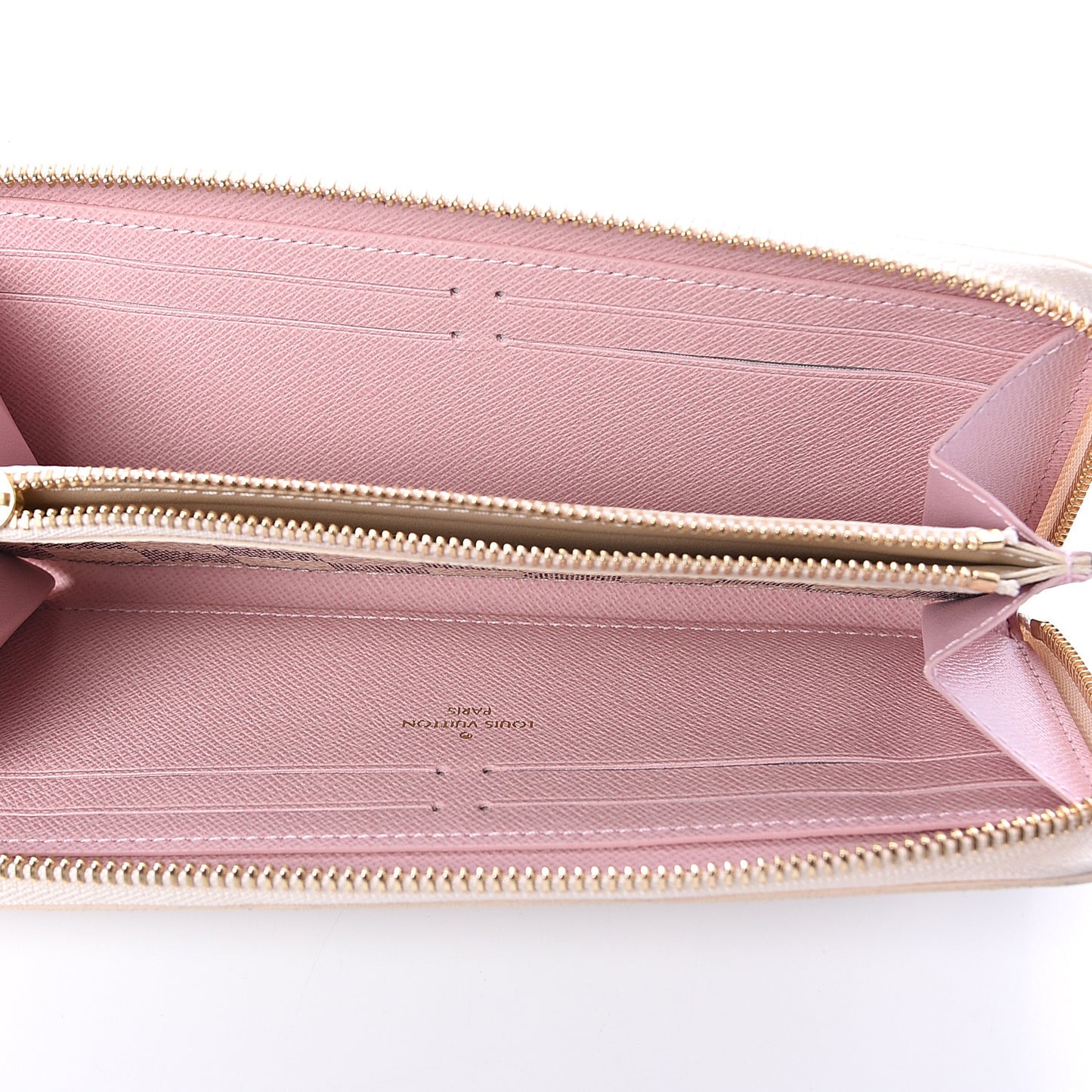 Damier Azur Clemence Wallet Rose Ballerine