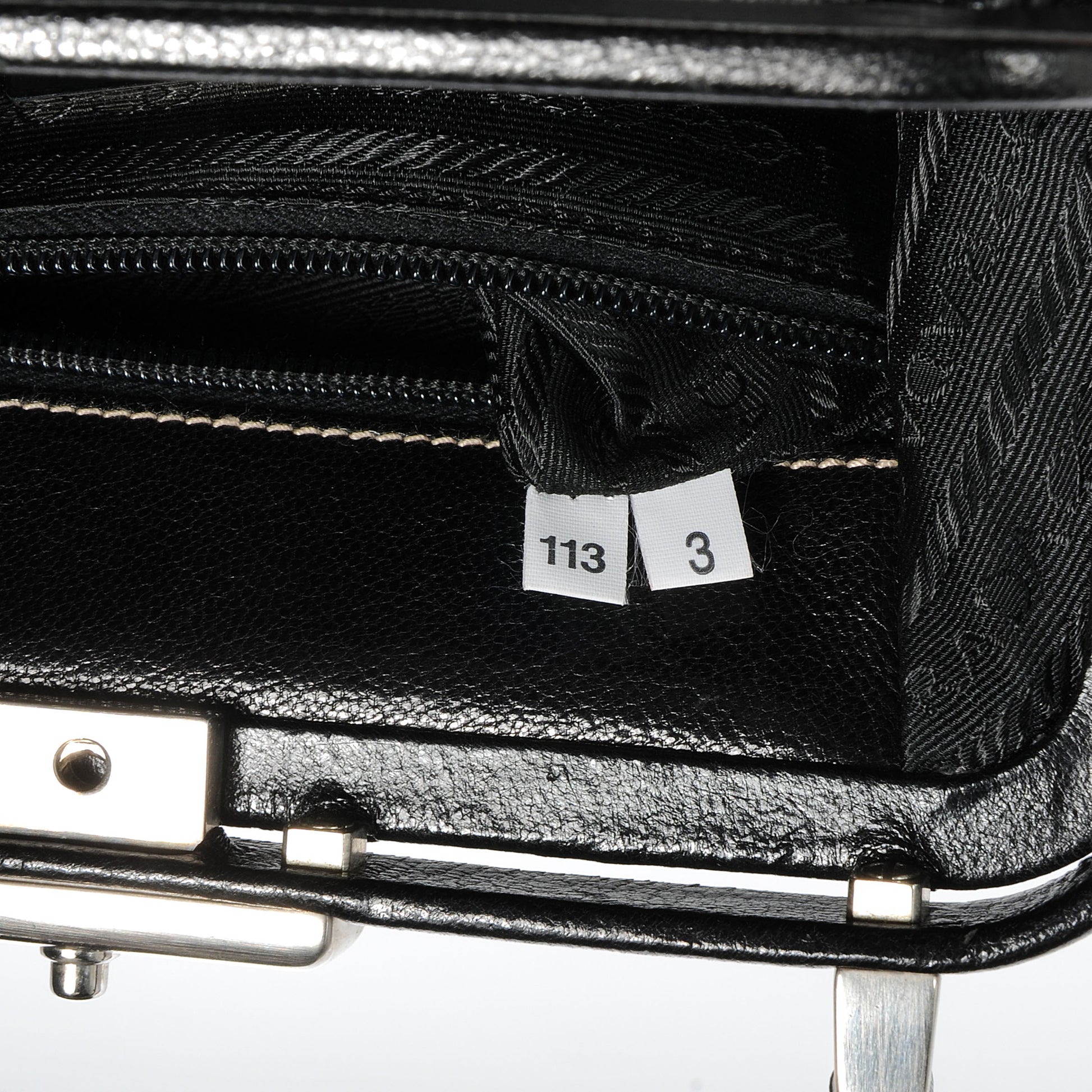 Prada Goatskin Cerniera Doctor Bag Black 6 of 8