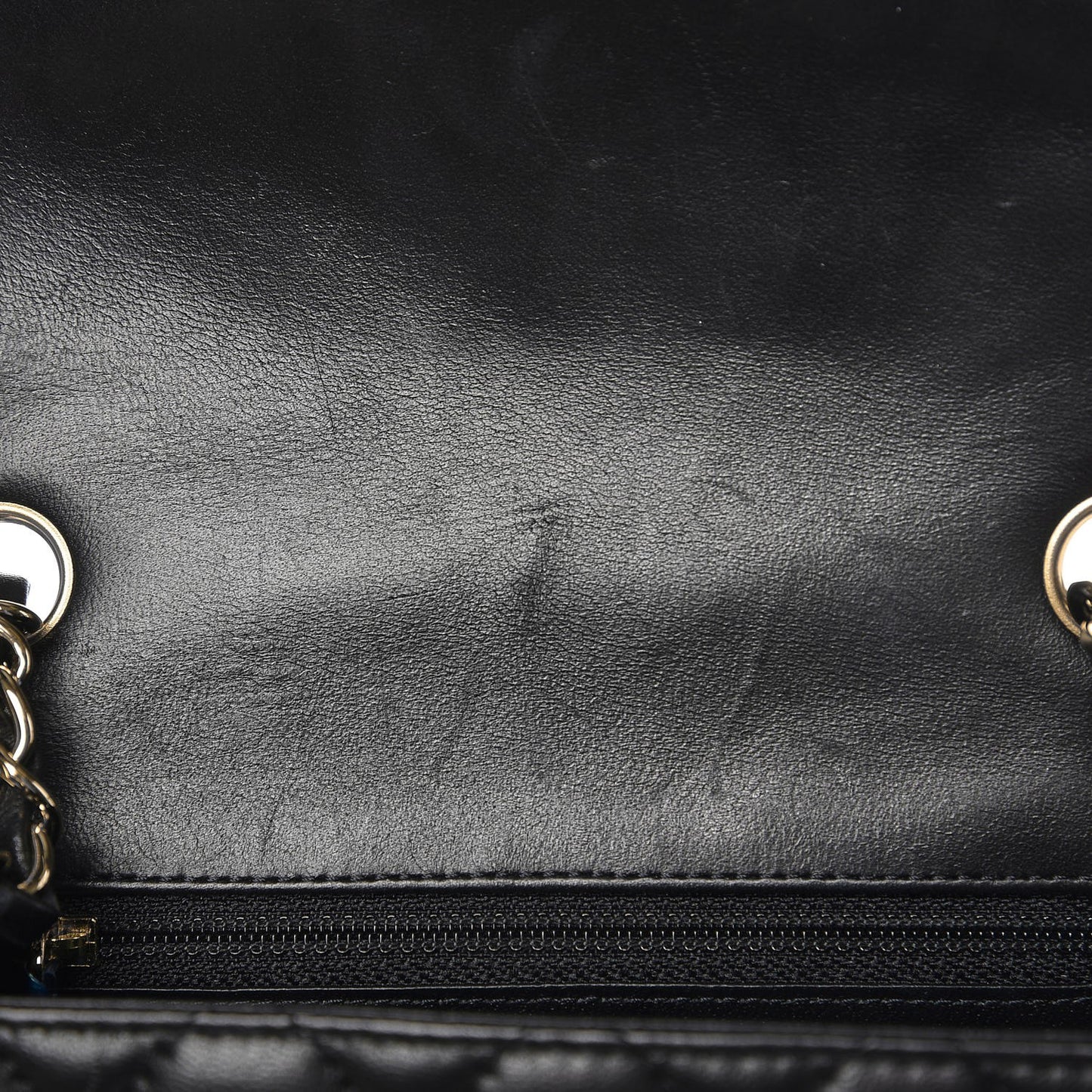 Lambskin Quilted Mini Square Flap Black
