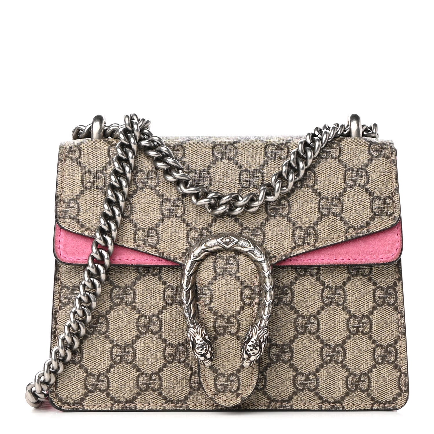 Gucci GG Supreme Monogram Mini Dionysus Shoulder Bag Pink 1 of 9