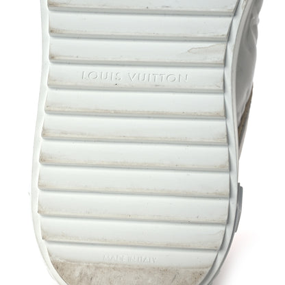 Louis Vuitton Monogram Embossed Calfskin Damier Azur Time Out Sneakers 36 Rose Clair Pink 8 of 13