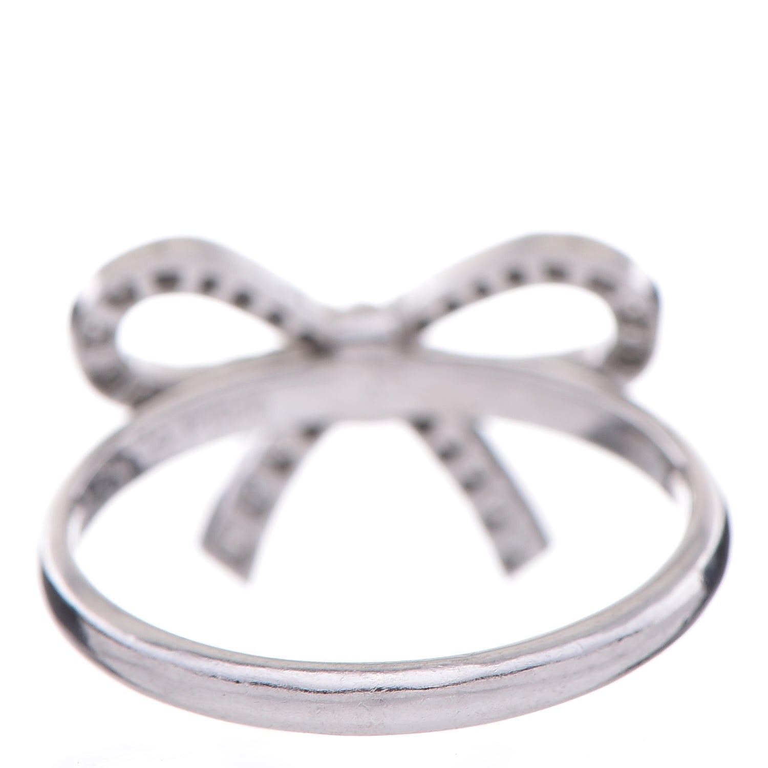 Tiffany Platinum Diamond Bow Ring 49.5 5 4 of 5