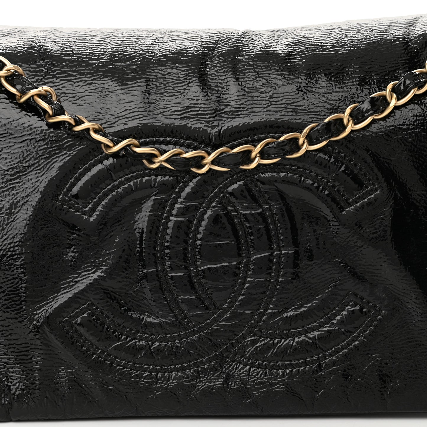 Vinyl Medium Rock and Chain Flap Black