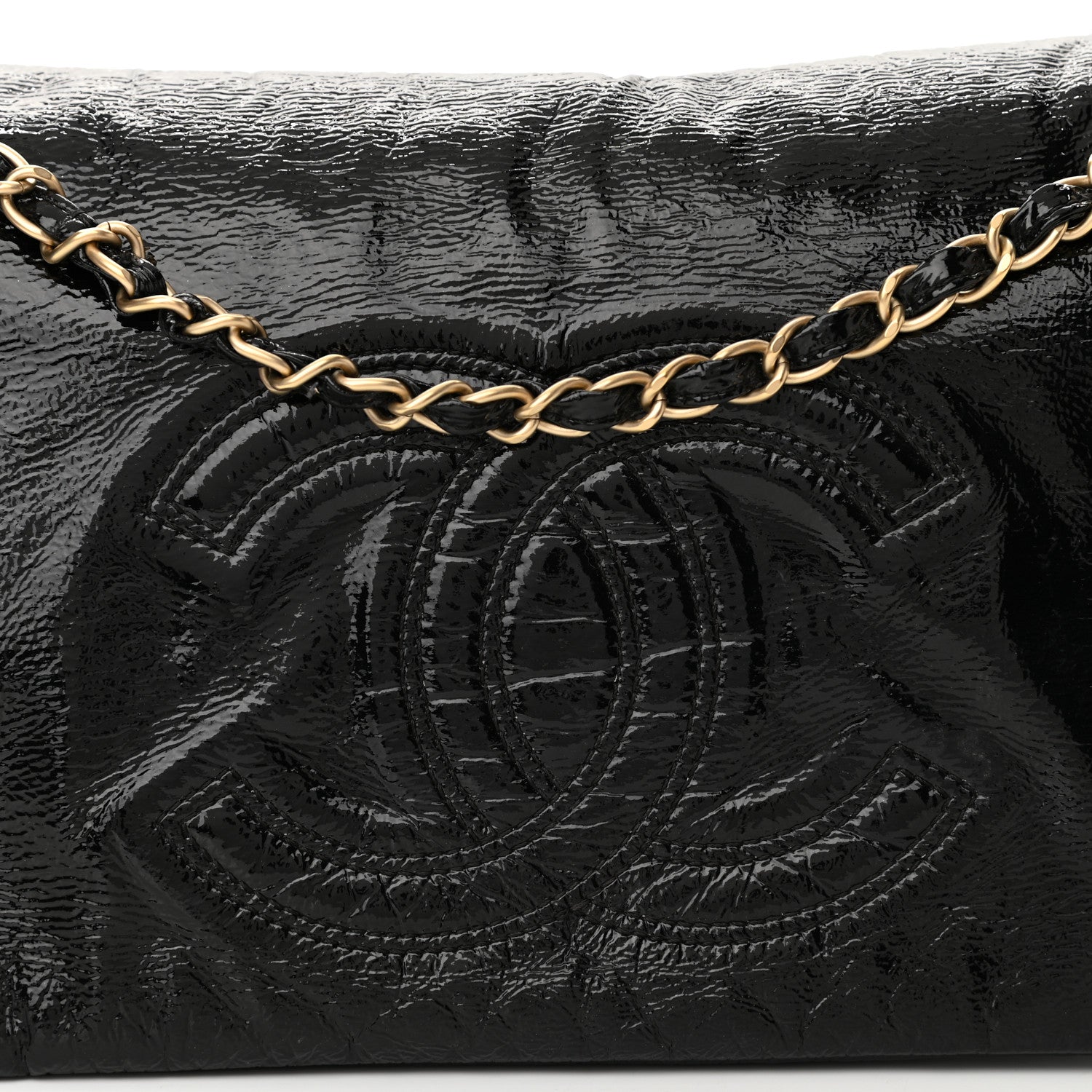 Chanel Vinyl Medium Rock and Chain Flap Black 8 of 10