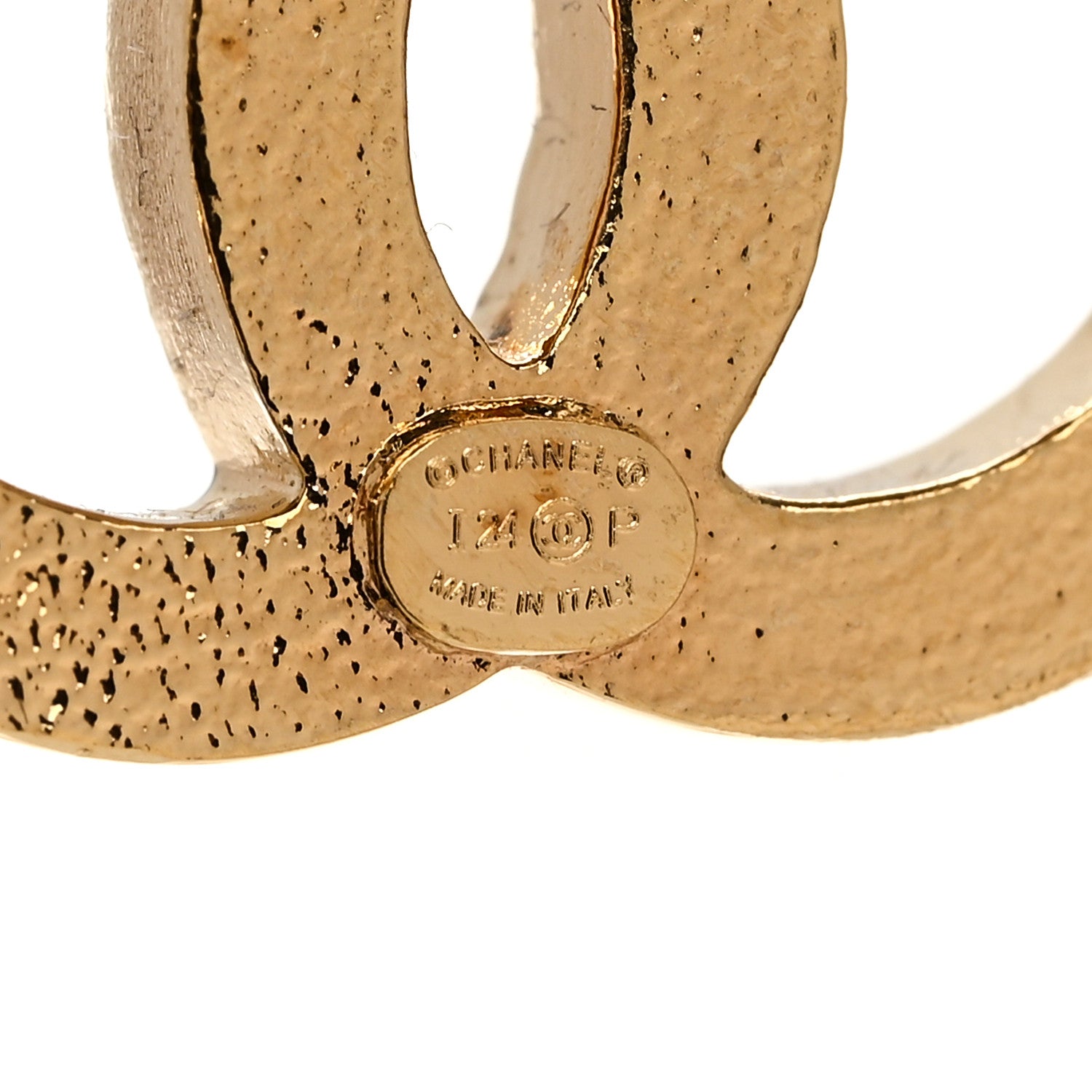 Chanel Metal Enamel CC Denim Drop Earrings Gold Blue 4 of 4